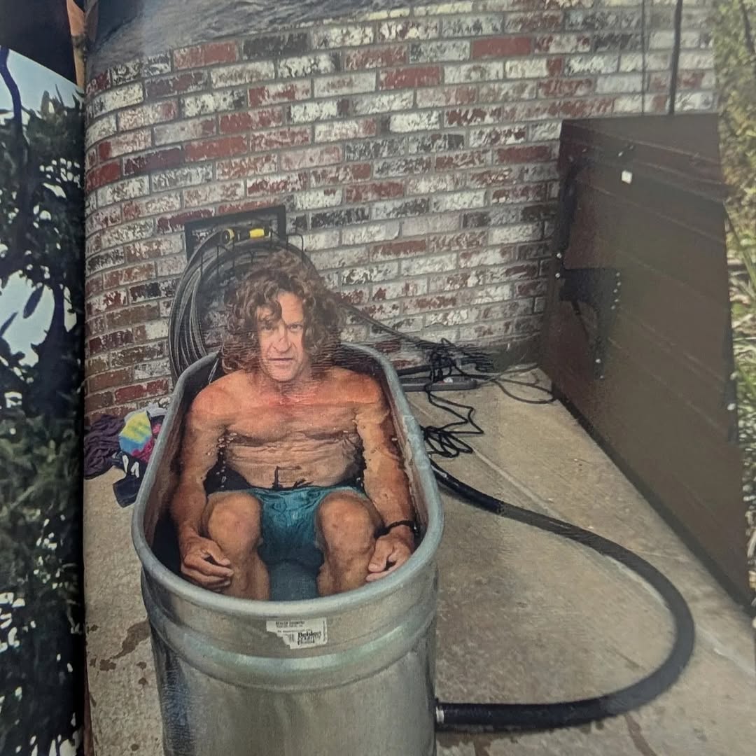 Tom in the cold plunge pool